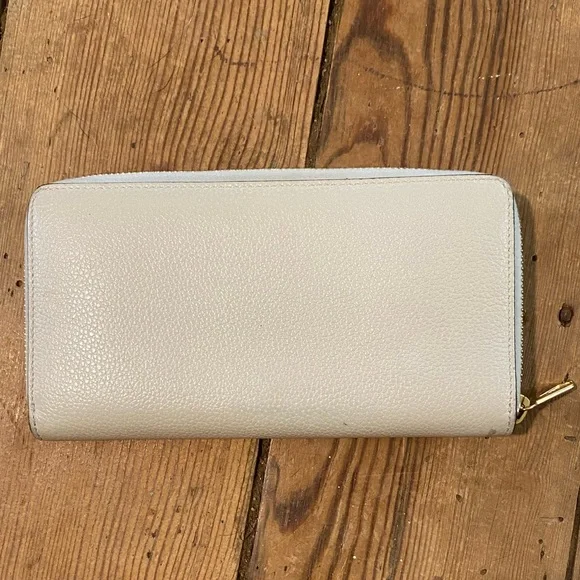 Authentic Gucci Zumi horsebit zip around wallet cream gold silver - Picture 2 of 11